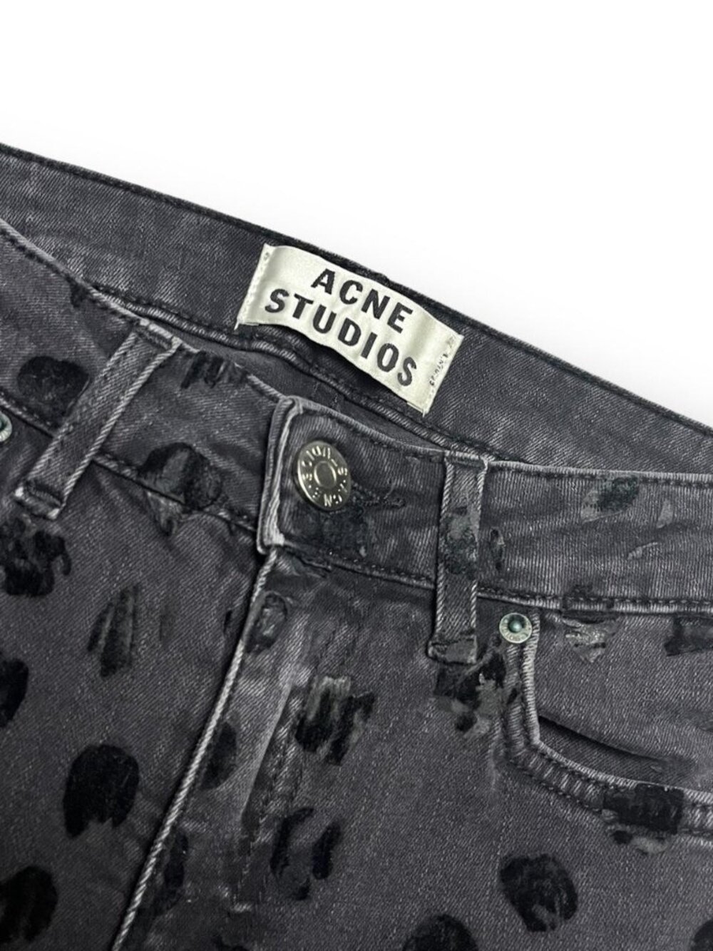 Acne Studios Mid-Rise Skinny Leg Luxury Designer Denim Jeans - Womens 24” (XS)